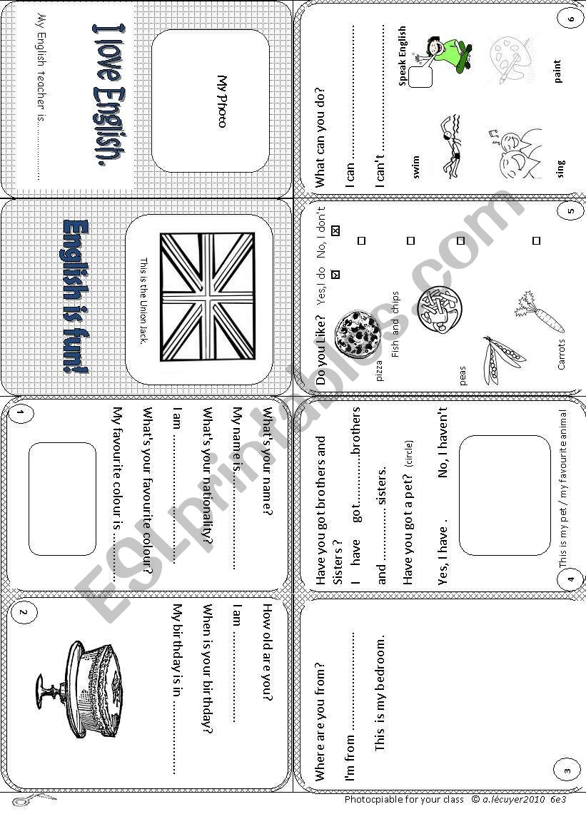 MINI BOOK: Young Learners Revision [EDITABLE]